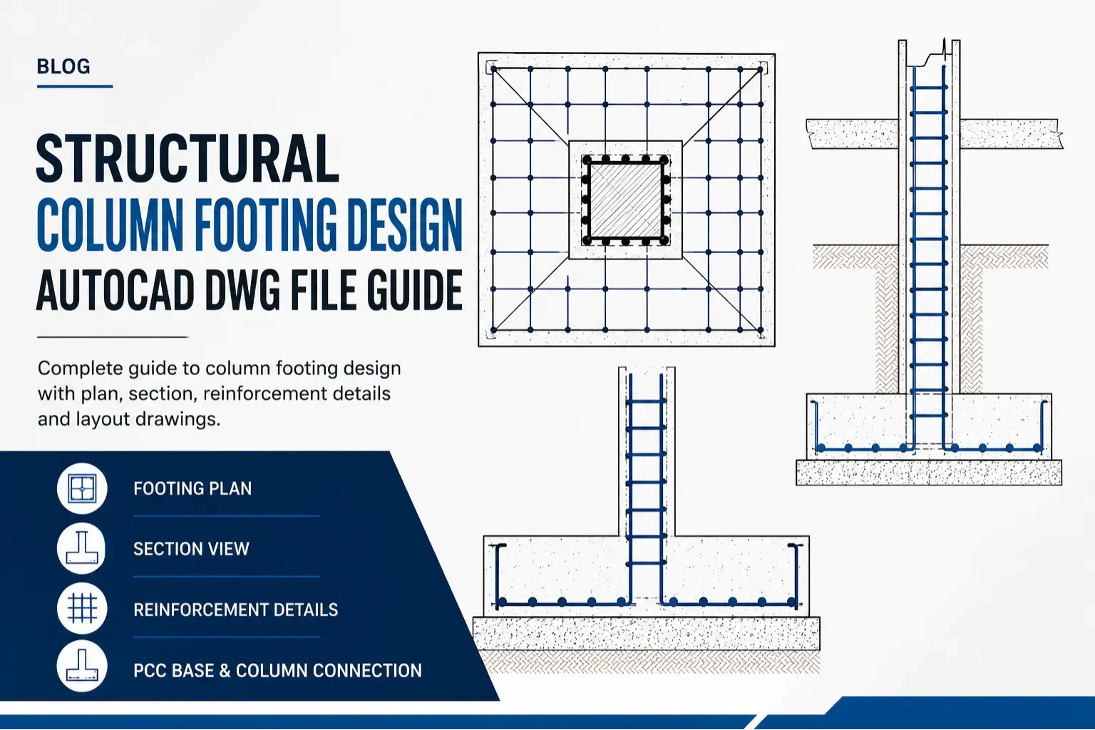 Structural Column Footing Cadbull Blog - CAD Drawings, AutoCAD Blocks & Architecture Resources